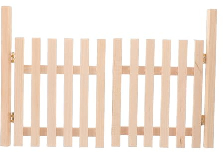 Gatuida Dollhouse Garden Miniature Fence: Dollhouse Accessories - Small Wood Craft Picket Fence for Tiny Landscaping Party Scene Seasonal Festival Decor