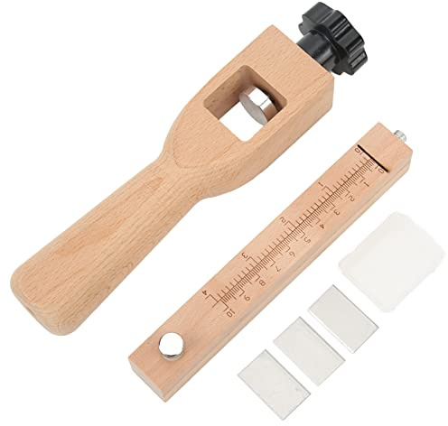 Cortador de correa de cuero ajustable, herramienta de corte de cinturones de acero inoxidable con hoja reemplazable, cortador de tiras de cuero de 1 a 5 mm de grosor para proyectos