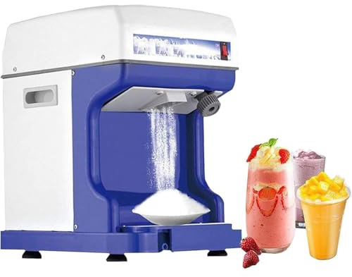 Electric Shaved Ice Machine, Commercial Ice Crusher with Safety Switch, Large Capacity for Shops and Hotels