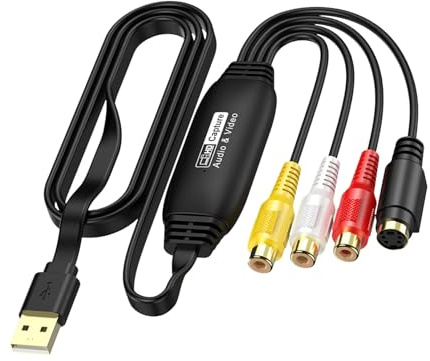 Ldbuejiaja Adattatore professionale per videoregistratore USB che converte da analogico in riprese video digitali all'aperto