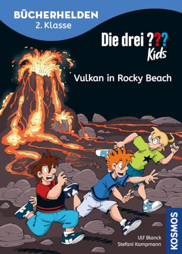 Die drei ??? Kids, Bücherhelden 2. Klasse, Vulkan in Rocky Beach: Gut lesen können - spannende Detektivgeschichten mit Justus, Peter und Bob - Kinderbuch für Erstleser ab 7 Jahren