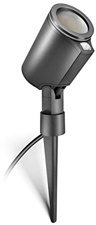 Steinel LED Strahler Spot Garden SC Connect, smarter Außenstrahler, Bewegungsmelder, Erdspieß, App Steuerung, Zeitschaltuhr, 7.9 W, 3000 K, Anthrazit