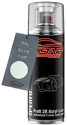 TRISTARcolor RAL 9018 Papyrusweiss matt 2K Acryl Spraydose Sprühdose Spritzlack Sprühlack 400 ml schnelltrocknend