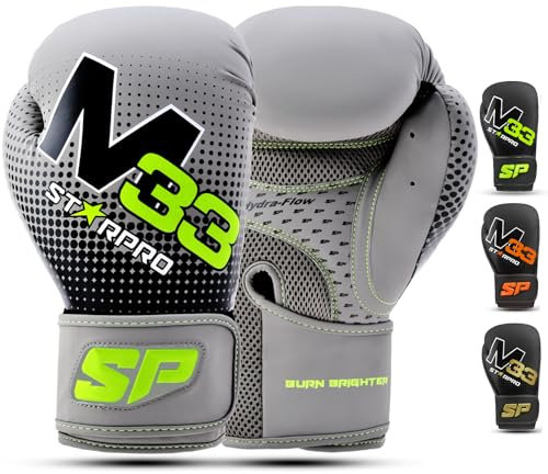 Starpro Boxing Gloves Training & Sparring Gloves for Men & Women, Ideal for Boxing, Kickboxing & Muay Thai Sizes 8oz, 10oz, 12oz, 14oz,16oz
