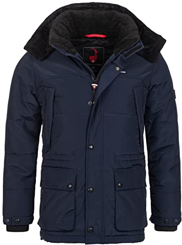 Höhenhorn - Mangard - Parker - Veste matelassée - Parka d'hiver doublée - Pour hommes, bleu foncé, L