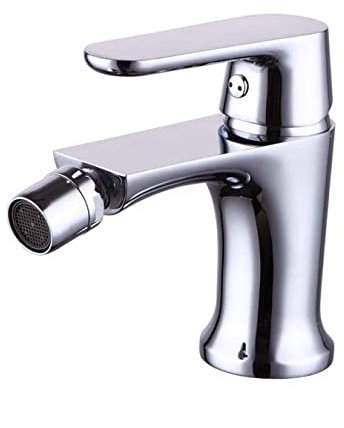 Idrobric Miscelatore per Bidet Ginevra Monocomando Cromo Lucido, piletta e flessibili inclusi