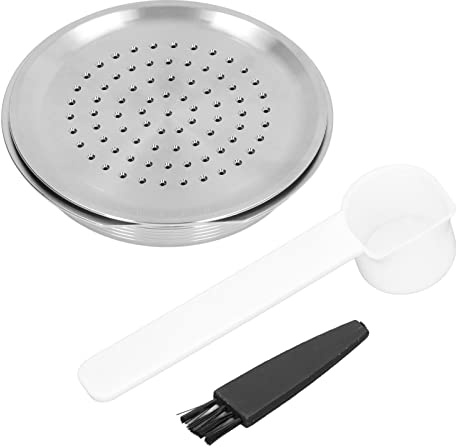 Dosette de Café Rechargeable, Capsule de Poudre de Café Réutilisable en Acier Inoxydable avec Cuillère à Brosse pour HD7801 HD6592