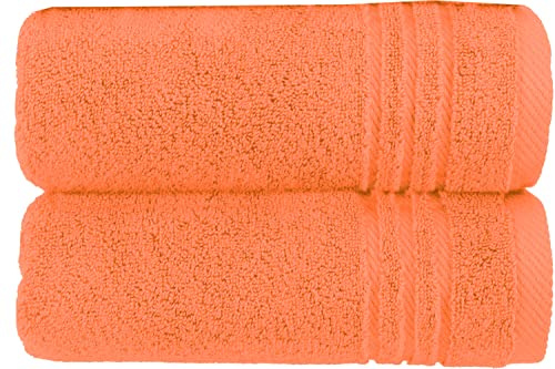 La Vida Premium Handtuch-Set 2-teilig Orange, 100% Frottee-Baumwolle, 480g/m², weich und saugstark, fürs Badezimmer, Oeko-Tex 100 Zertifiziert, 2 x Handtuch 50x100 cm
