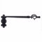 Robusto Braccio Oscillante Bastone Per Tende Con Staffe, Flessibile Asta Di Rotazione 25mm Diametro Singtola Aste Per Tende Per Finestra Porta-Nero-70CM