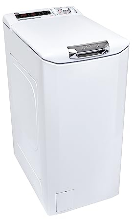Hoover H-WASH 300 PRO H3TSM47TAMCE-S - Lavadora de carga superior, eficiencia energética B, 1400 rpm, capacidad de 7 kg, motor inversor BPM, sistema de cuidado de energía, pantalla táctil, tambor de