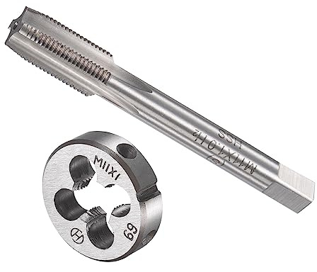 CoCud Gewindeschneiden und Matrize Set M11 x 1 Gewinde 1Set | Metrische Schnellarbeitsstahl Maschine Schrauben Gewindebohrer und Rundmatrizen Werkzeug - für Gewindeschneiden Reparieren