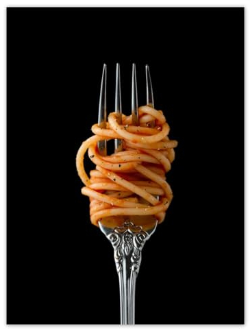 Wandtattoo, 30 x 40 cm, Gabel und leckere Spaghetti, Nr. H5919M_NS1D