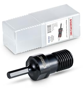 WERHE® Adapter für Diamantbohrkrone – 1 1/4 UNC auf HEX – Für Akkuschrauber und Bohrmaschinen mit Universalbohrfutter – Mit 1/2 Innengewinde