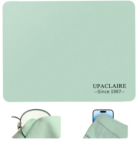 Wildleder-Brillenputztuch, 20,3 x 25,4 cm, extra großes Reinigungstuch, waschbar, langlebig, ultrafeines High-Tech-Premium-Material für Brillen, Linsen, Elektronik und Bildschirme
