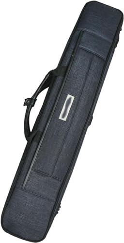 Billard Queue Tasche, 3X4 Queue Tasche Koffer Für Billardqueue, Billard Queue Koffer Mit Außentasche Und Verstellbarem Riemen Für 1/2 Snooker Billard Stick Rod Storage B