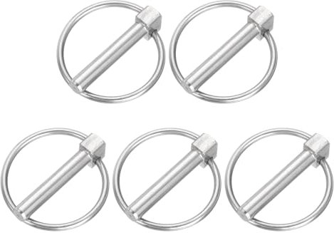 QUARKZMAN Perni Scatto Rotondi Acciaio Inossidabile, 5pz 5/16 x 1-3/4 per Barche, Kayak, Canoa, Rimorchio, Carrello, Camion, Tosaerba, Argento