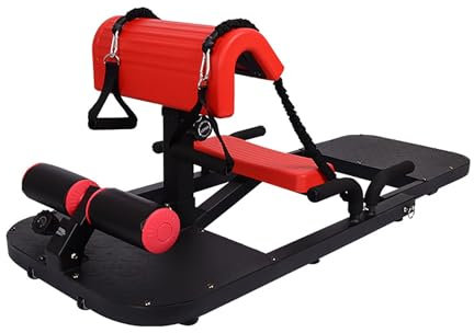 Tdfersasdw Deep Sissy Squat Machine, Push-Up-Sit-Up-Fitnessgerät mit verstellbarem Kissen, Beinpresse für das Training im Heim-Fitnessstudio,Schwarz