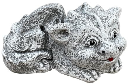 stoneandstyle Steinfigur Drache Enzo, frostfest, massiver Steinguss