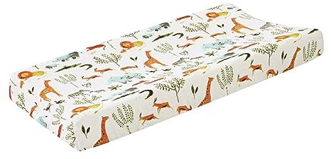 MOBUTOFU Changing Pad Cover Waschbar Und Abnehmbar Mit Tiermotiven Geeignet Für Wickeltische Atmungsaktiv Und Hautfreundlich Neugeborenen Zubehör