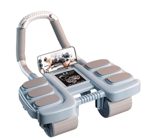 Automatischer Rebound-Roller | Bauch-Roller | 4-Rad Bauch-Roller | Bauchmuskel-Roller mit Ellenbogenunterstützung | Bauchmuskeltraining | Bauchmuskeltrainer | Bauchmuskeltrainer | Bauchmuskeltrainer |