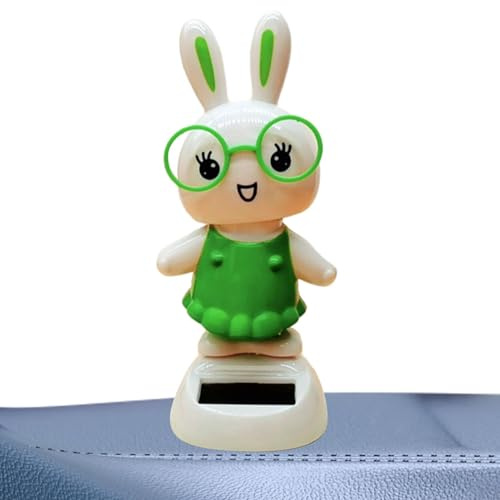 Wackelfigur Solar Spielzeuge Figuren - Auto Solarbetriebene Wackelfigur, Solar Wackelfiguren Tanzende Hase, Auto Armaturenbrett Deko Ornamente, Solarbetriebene Swinging Für Auto Haus Büro Deko