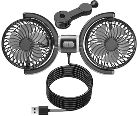 Ventiladores de asiento de automóvil USB para asiento trasero, ventilador
