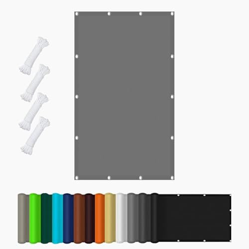 Vela Ombreggiante Impermeabile 4 x 6 m Impermeabile Protezione UV Tenda Ombreggiante Esterno con Occhielli per Giardino Esterno Terrazza, Grigio Chiaro