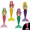 Durdiiy 4Pcs Pool Diving Toy Set 4 Diving Mermaids Glowing at night oys Swimming Pool Sinking Toy Swimming Sinkers for Kids, Water Underwater Pool Training Toys Gifts for Girls Boys Pool Games