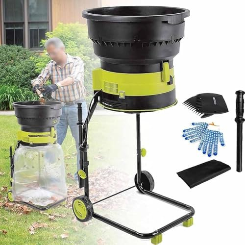XINRISHENG Trituradora Eléctrica de Hojas para Compost, Trituradora de Compost de Jardín 8000rpm, Picadora Eléctrica de Compost, Triturador de Hojas para Compost,50