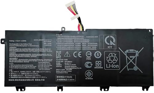 QSHUTECH 64Wh B41N1711 Laptop Battery Replacement for Asus FX503 FX63V FX705 ZX63V, ROG Strix GL503 GL703,TUF Gaming PX703,ROG Station 17 PX705GD, PX705GM 15.2V 4110mAh (Long Cable) High Performance