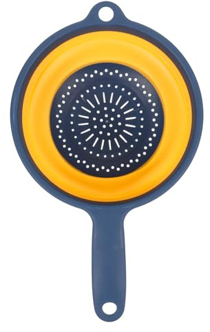 TOPPERFUN Cestino Scolapasta Pieghevole da Cucina Manico, Colino per Verdure e Frutta in Materiale Sicuro, Salvaspazio per Lavaggio e Conservazione Alimenti