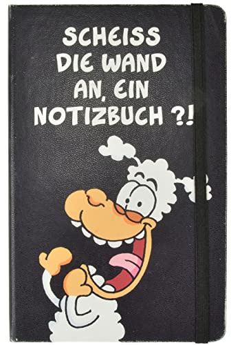 United Labels Ralph Ruthe Notizbuch Thorsten Dörnbach - Scheiß die Wand an, ein Notizbuch?! Hardcover liniert 80 Blatt mit Gummiband Schwarz 13 x 21 cm