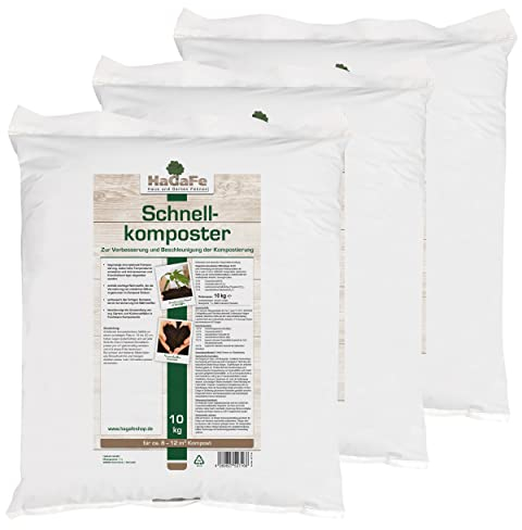 HaGaFe Bio Schnellkomposter Kompostbeschleuniger Komposthilfe Kompost (30 kg (3X 10 kg))