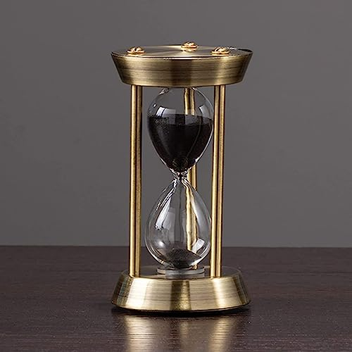 BAWHO Sanduhr, Antike Sanduhr, Sanduhr, Sanduhr, Sanduhr, Sanduhr, Metall, Messing, Sanduhr, Timer 3/5/10/15 Minuten Für Zuhause, Küche,15 Minuten