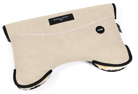 Kinderwagen-Muff aus Lammfell von WERNER CHRIST BABY - MOFFY LUXE ist der ideale Handwärmer für Buggys aus medizinischem Fell, einfache Handhabung, Handmuff in Cloud (beige)