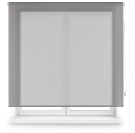 Blindecor Premium Verdunkelungsrollo nach Maß | Farbe Dunkelgrau | Rollo 170 x 170 cm (Breite x Höhe) Stoffgröße 167 x 165 cm | Rollo Rollo mit 38 mm Rohr, robuster und eleganter