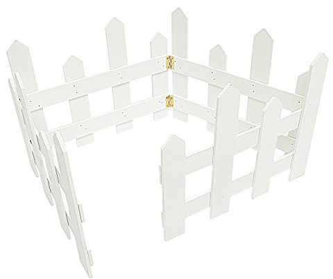 BESPORTBLE Gartenzaunplatten Gartenzaun Gartendekoration Hinterhofzaun Gartenschmuck Rasenkante Lattenzaun Terrassenzäune Aus Draht Zaun Holz Zaun Garten Freigehege Holzzaun Gemüse Weiß