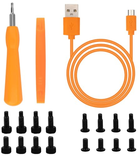 Ring Doorbell Screwdriver Replacement Kit & Ring Doorbell Charger Cable | 16pcs 4 Types Ring Doorbell Screws, Fast Charger Cable for Ring Enabled Video Doorbell 2/3/3 Plus/4 Pro/Plus
