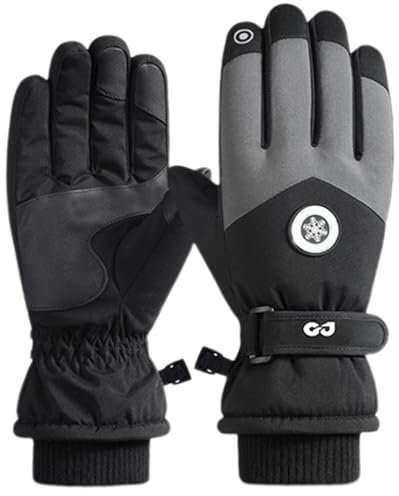 Zqkimzi Skihandschuhe für Damen, wasserdichte Wanderhandschuhe, Motorradhandschuhe für Winter, Outdoor-Winterhandschuhe, Damenhandschuhe für kaltes Wetter, wind- und wasserdichte Eigenschaften