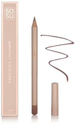 SOSU Cosmetics Precision Lip Liner Toast - Long-Lasting Lip Liner Pencil with Vitamin E, Defines Lips and Creates Volume, Perfect for Natural and Elegant Looks