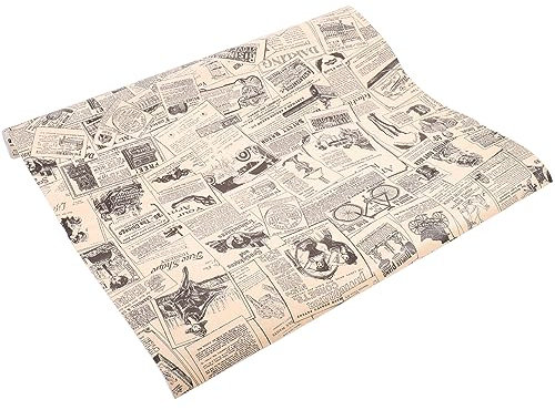 Housoutil Pintado De Periódico Vintage Autoadhesivo Tapiz Despegable y Pegable Para Cocina Baño Dormitorio