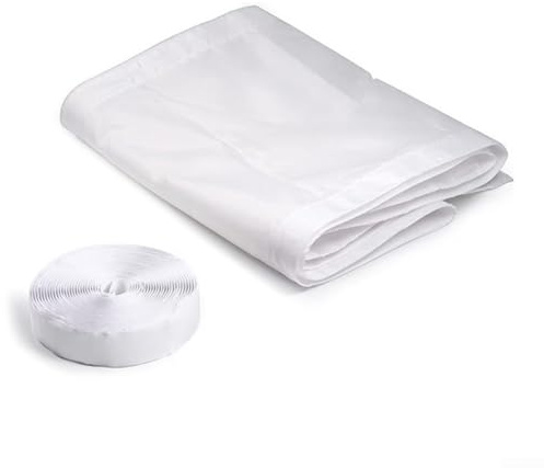 Kit de sellado de ventana de aire acondicionado, 100% sellado, sin perforación, instalación rápida, kit de sellado de ventana portátil, antimosquitos, impermeable, resistente al viento, para secadora