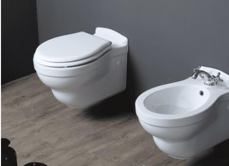 OPERA SANITARI Coppia Vaso e Bidet sospeso Regina
