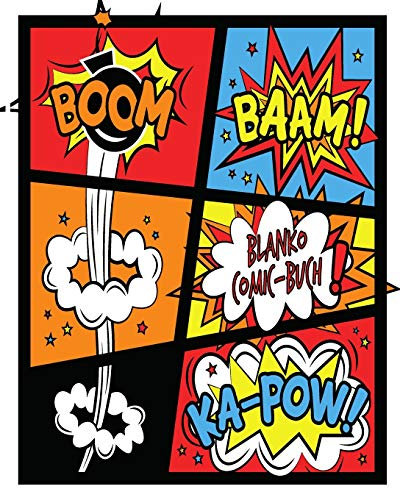 Blanko Comic-Buch: Mit Rahmen und Sprechblasen zum selbstgestalten. Das ideale Geschenk für Kinder und Erwachsene