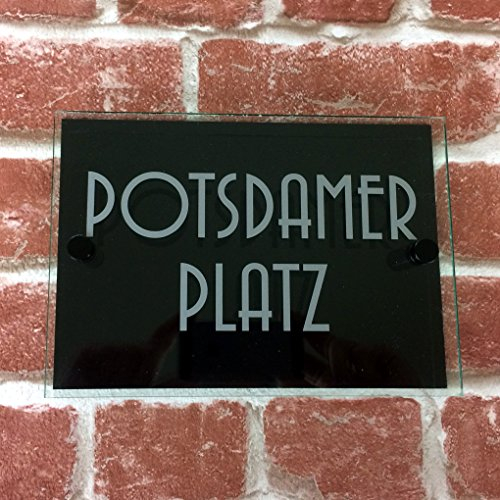 DSD Supplies ltd. personalised acrylic HOUSE SIGN PLAQUE with house number & street name | door modern glass effect