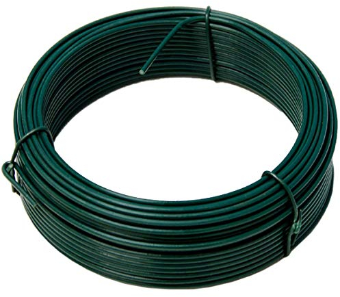 NIEDERBERG METALL Cavo metallico rivestito di plastica Ø2mm lungo 25m rotolo di filo di ferro ricoperto di PVC | Verde