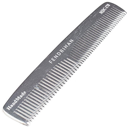 Fendrihan Sturdy Metal Double Tooth Barber Grooming Comb (6.6 Inches)