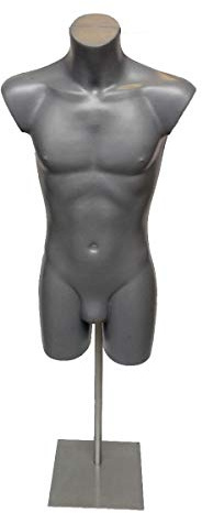 Silbergraue Männer-Sportbekleidung, Schaufensterpuppe für Kleidung, Bademode, Mode und Shoppittings, mit Metallständer
