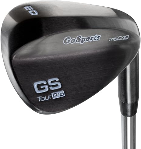 GoSports Tour Pro Golf Wedges - 60 Lob Wedge Degree in Black Finish (Right Handed)
