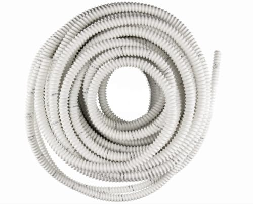 Tubo Desagüe Corrugado Reforzado 16x20mm | Espiral Blanca para Aire Acondicionado | Conducto Evacuación Condensados 25mt